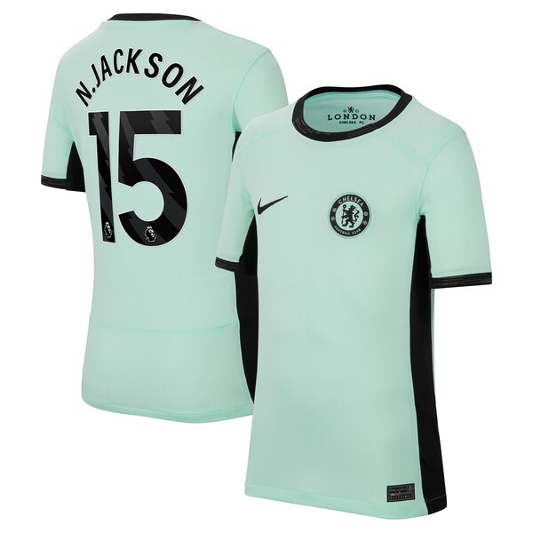 Nicolas Jackson Chelsea Nike Youth 2023/24 Third Stadium Replica Player Jersey - Mint
