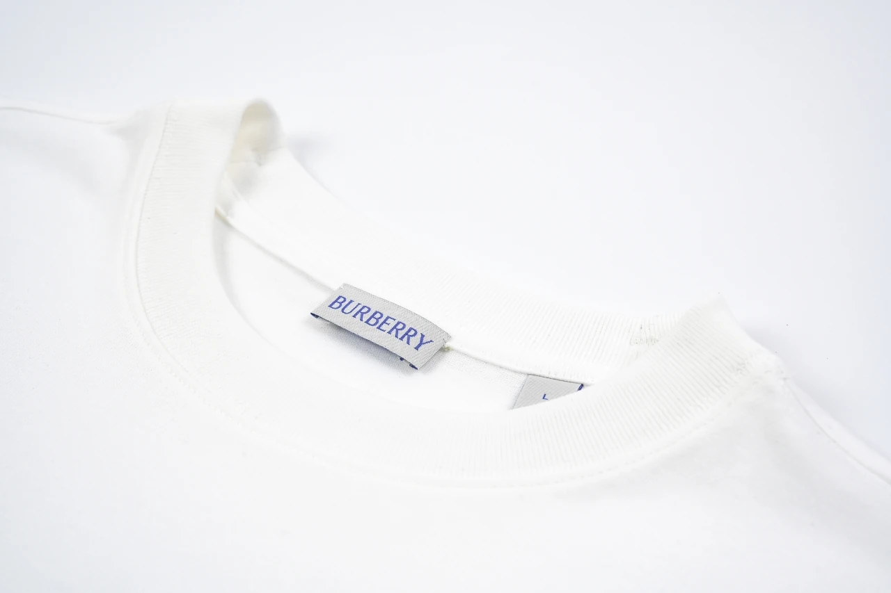 Burberry White Letter Print Cotton Crewneck T-Shirt product photo from LabelPicks