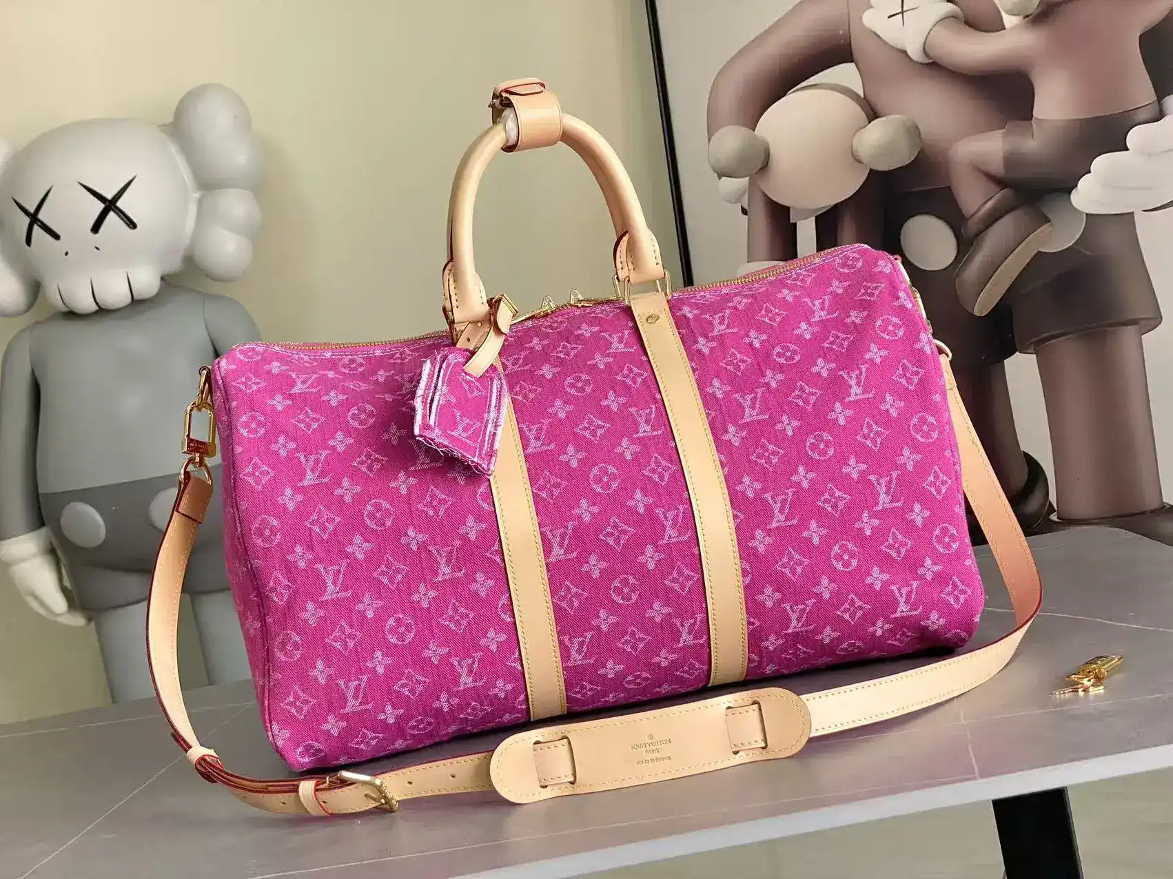 Louis Vuitton Keepall Blue Calfskin Tote Bag product photo from LabelPicks