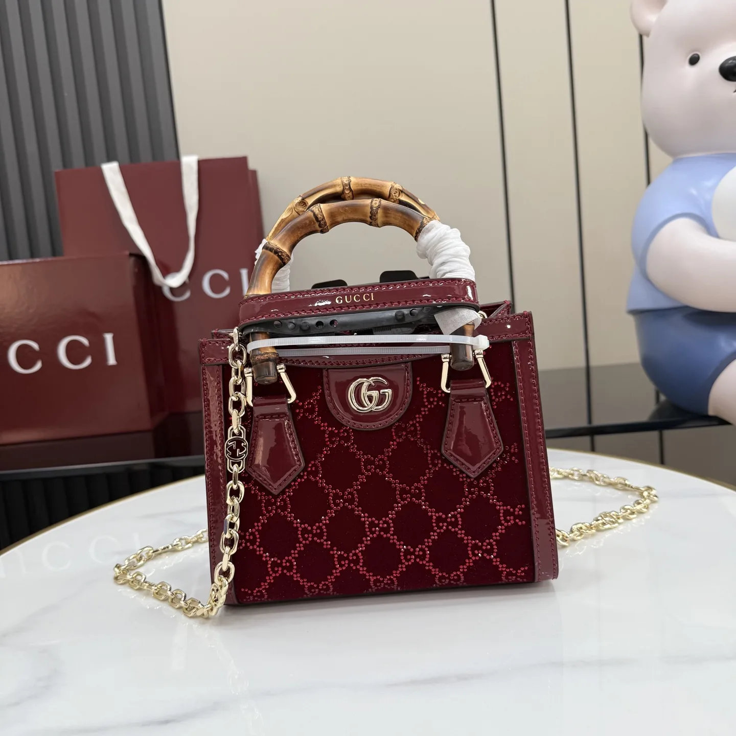 Gucci Gold GG Supreme Canvas Crossbody Bag product photo from LabelPicks