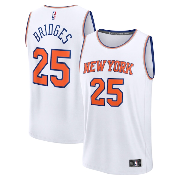 Mikal Bridges New York Knicks  Fast Break Replica Player Jersey - Association Edition - White