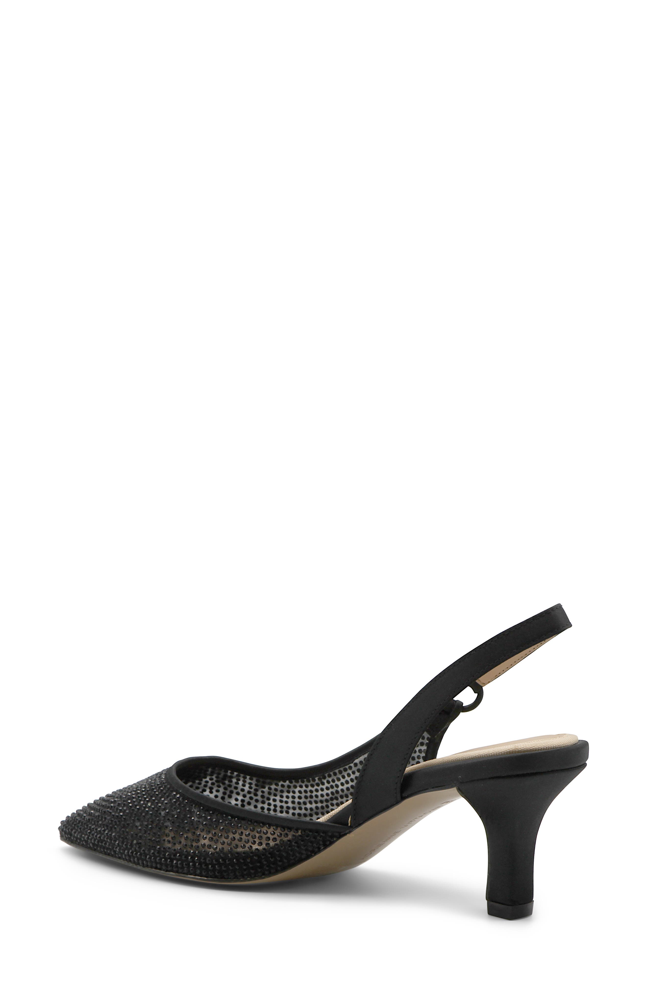 Adrienne Vittadini Piperrs Crystal Kitten Heel Slingback Pump