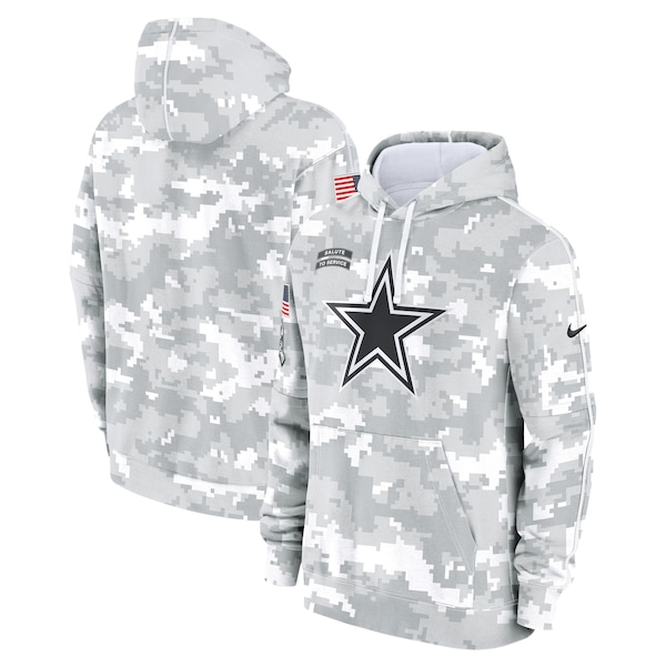 Dallas Cowboys Nike 2024 Salute to Service Club Fleece Pullover Hoodie - Arctic Camo