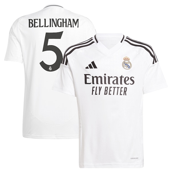 Jude Bellingham Los Merengues adidas Youth 2024/25 Home Replica Player Jersey - White