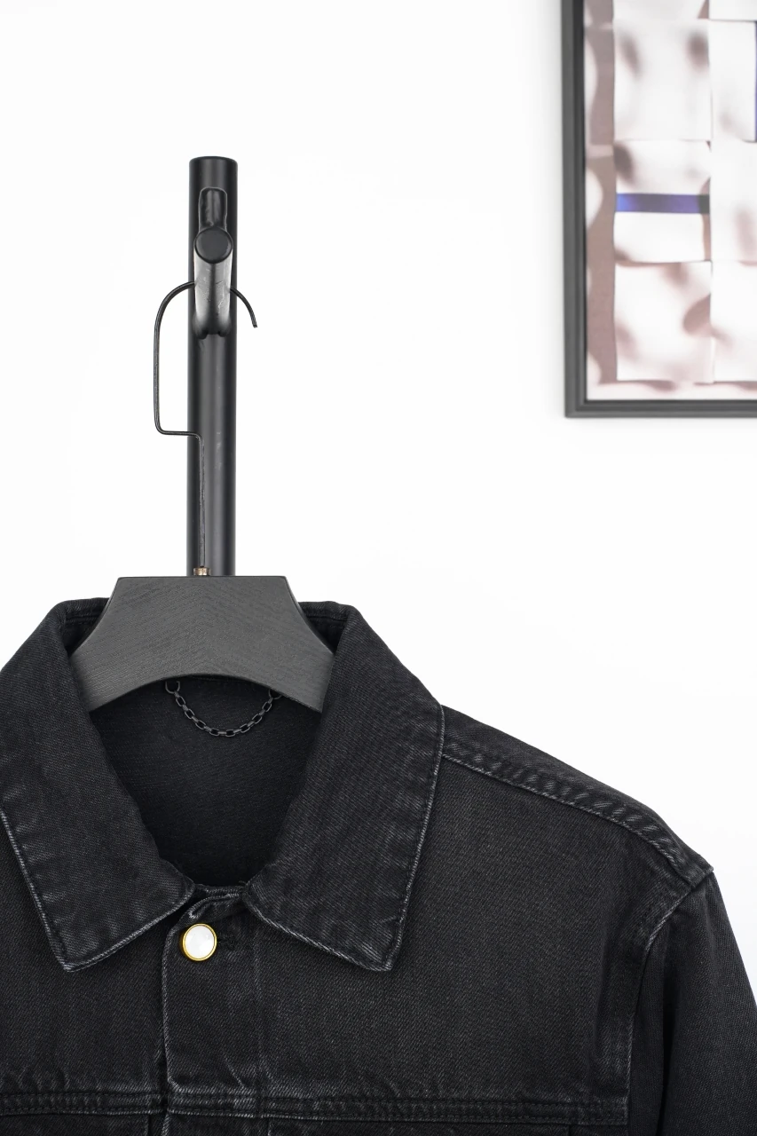 Louis Vuitton Black Monogram Letter Stitch Denim Jacket product photo from LabelPicks
