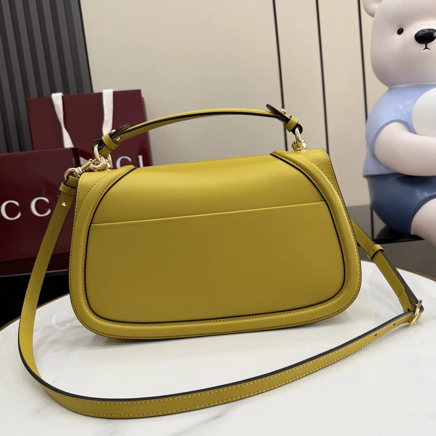 Gucci Yellow GG Supreme Canvas Crossbody Bag product photo from LabelPicks