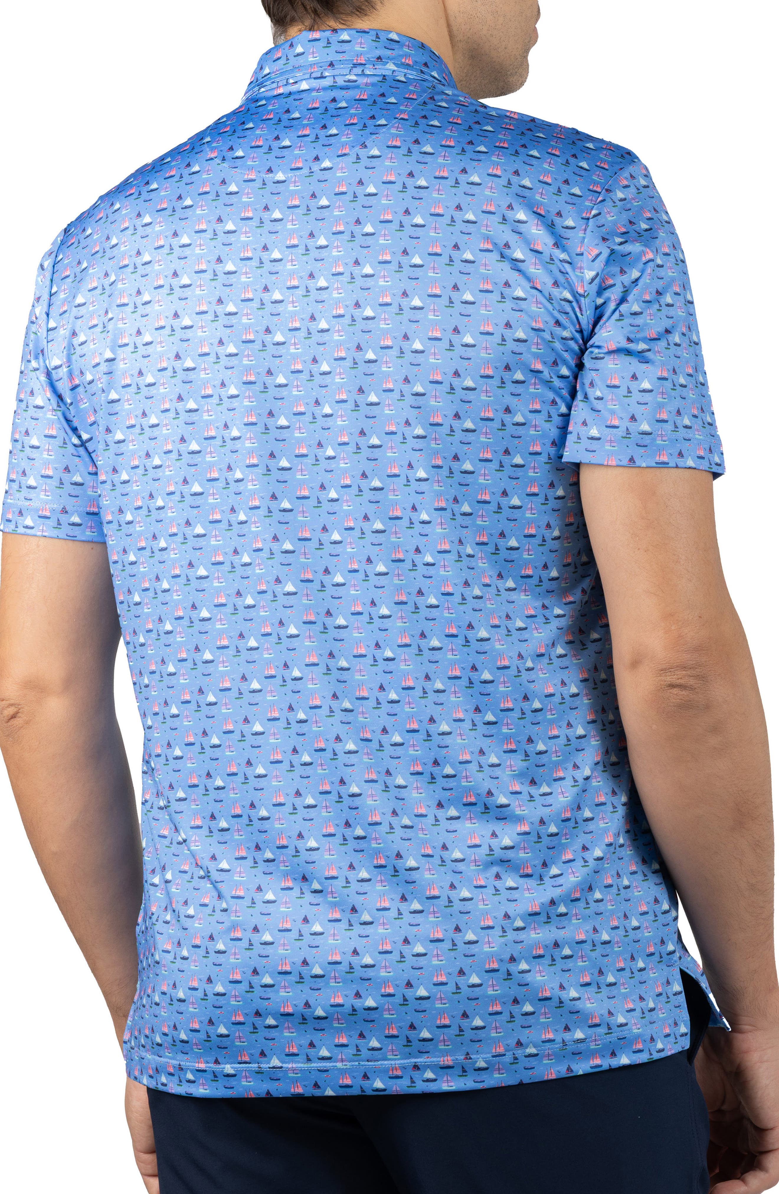 TailorByrd One the Sea Print Performance Polo