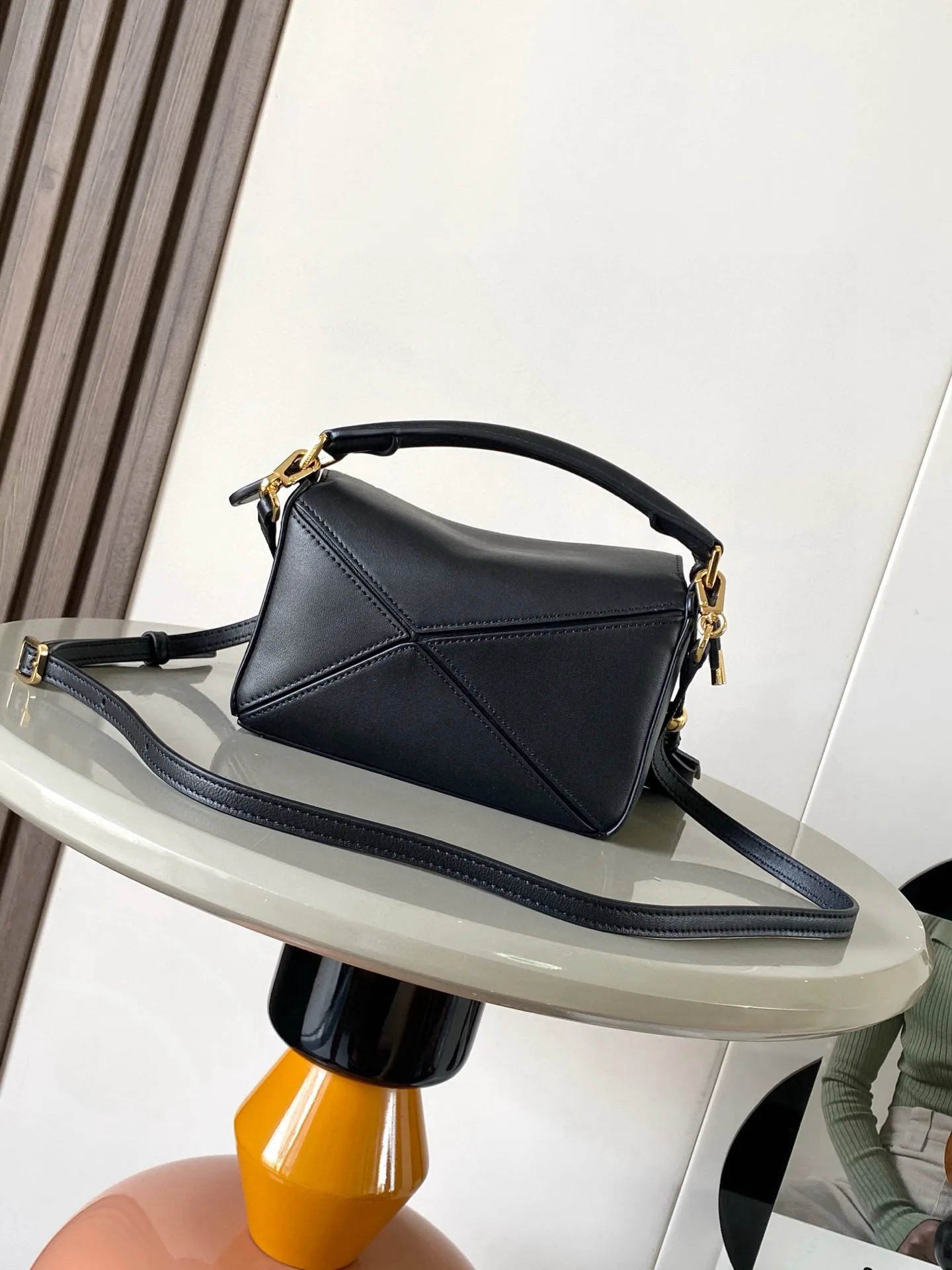 Loewe Puzzle Black Lambskin Top Handle Bag product photo from LabelPicks