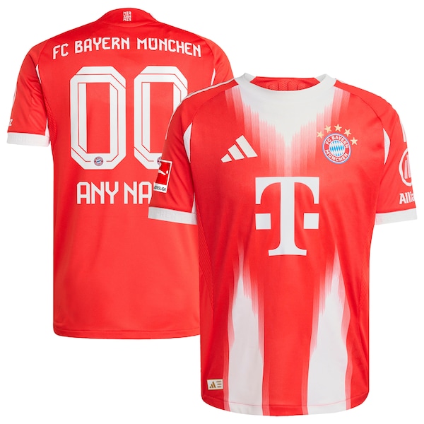 Bayern Munich adidas 2025/26 Home Authentic Custom Jersey - Red