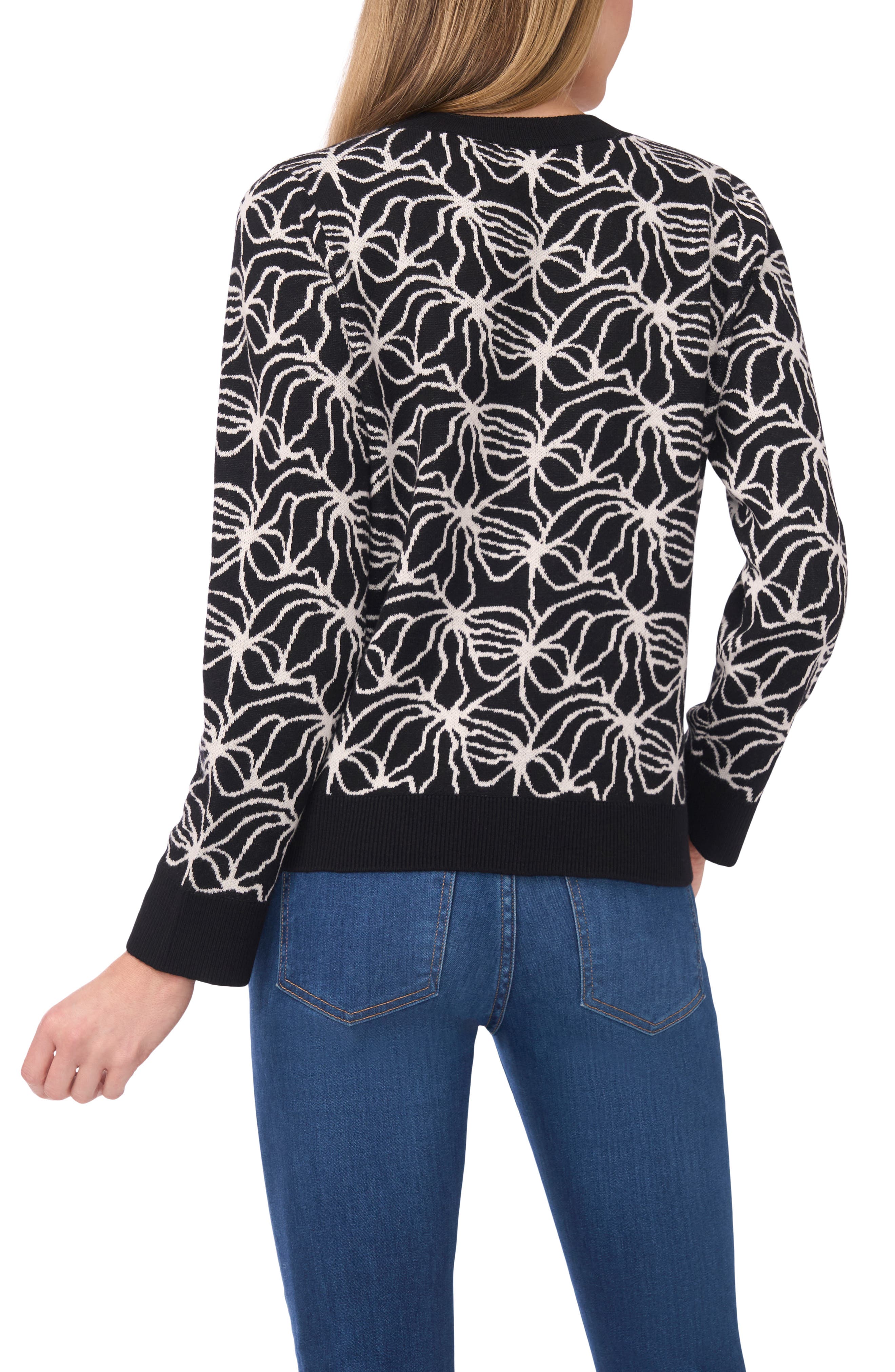 Halogen® Jacquard Crewneck Sweater