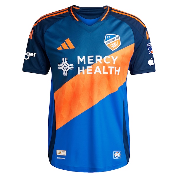 Kévin Denkey FC Cincinnati adidas 2025 Orange and Blue Legacy Kit Authentic Player Jersey - Blue