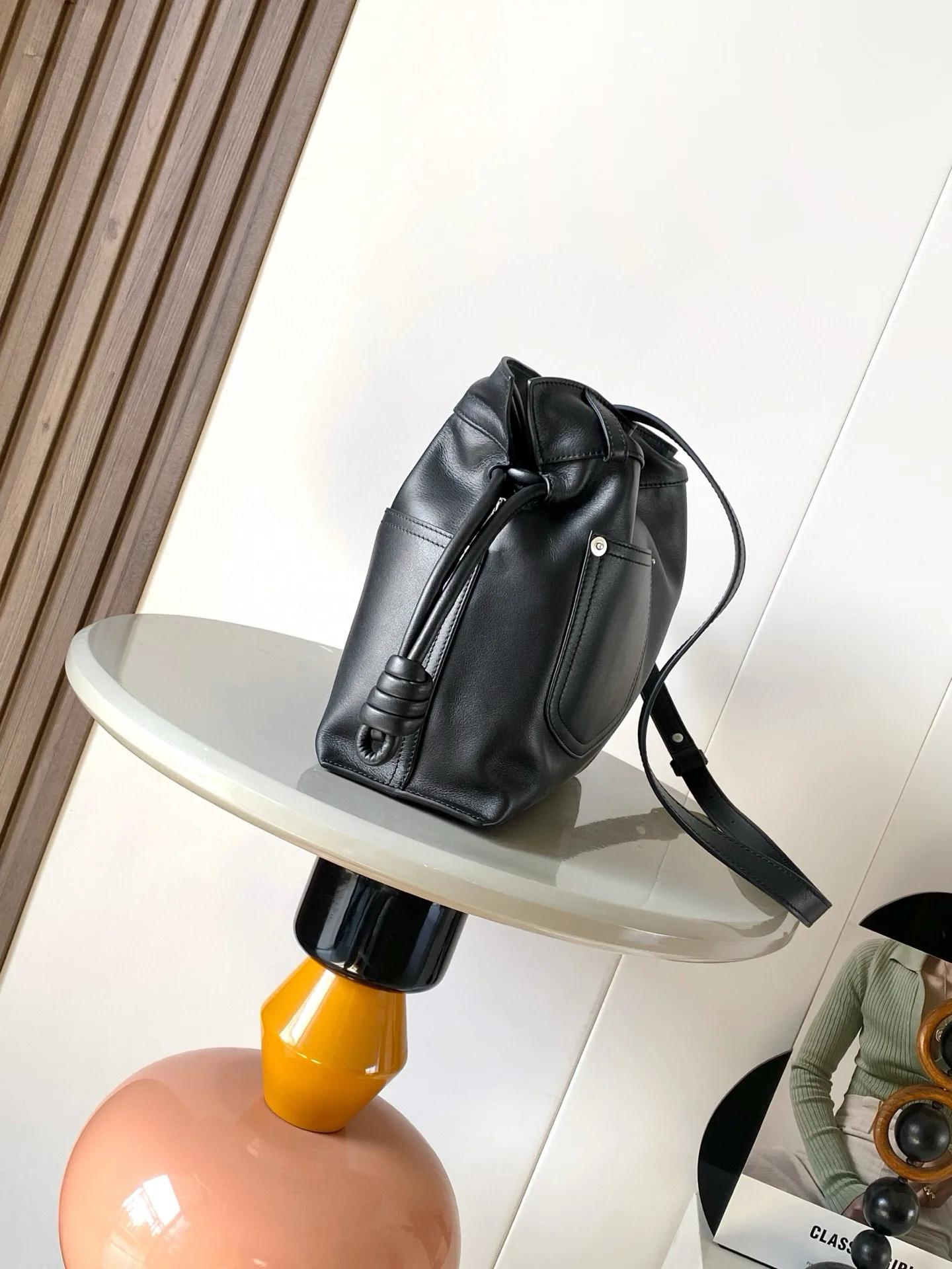 Loewe Flamenco Black Calfskin Bucket Bag product photo from LabelPicks