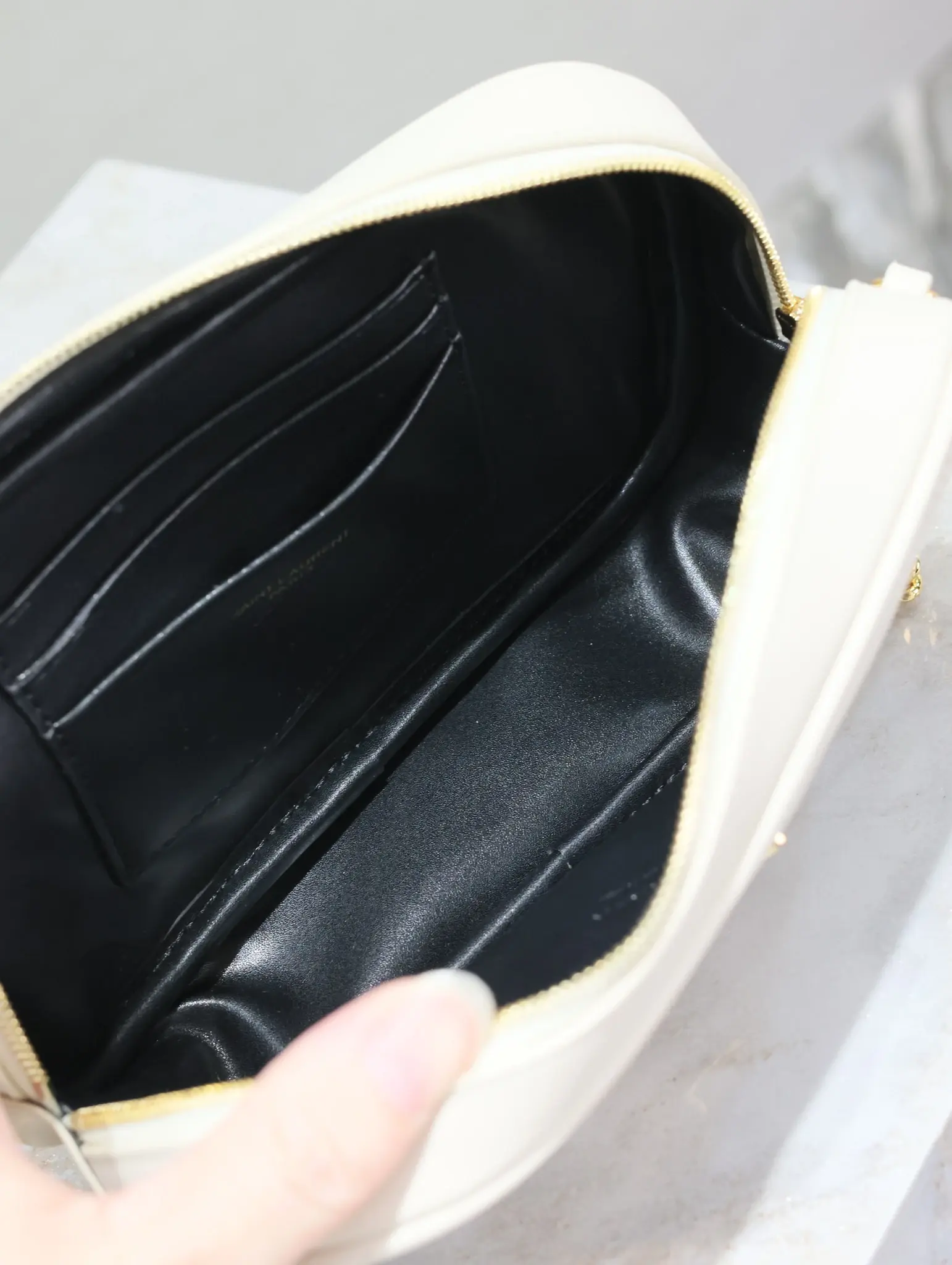 Saint Laurent White Calfskin Crossbody Bag product photo from LabelPicks