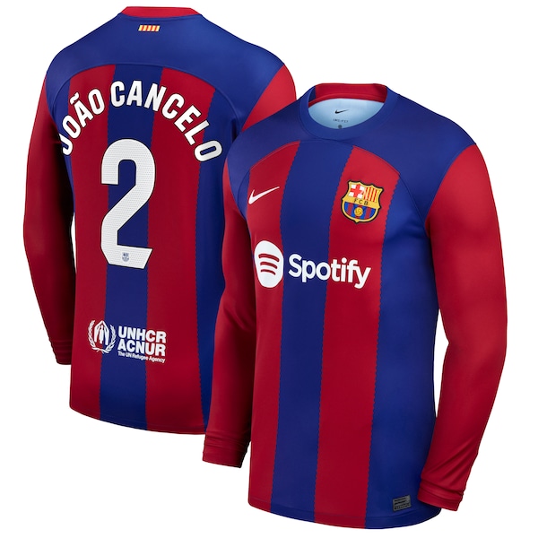 Joao Cancelo Barcelona Nike 2023/24 Home Stadium Replica Long Sleeve Player Jersey - Royal