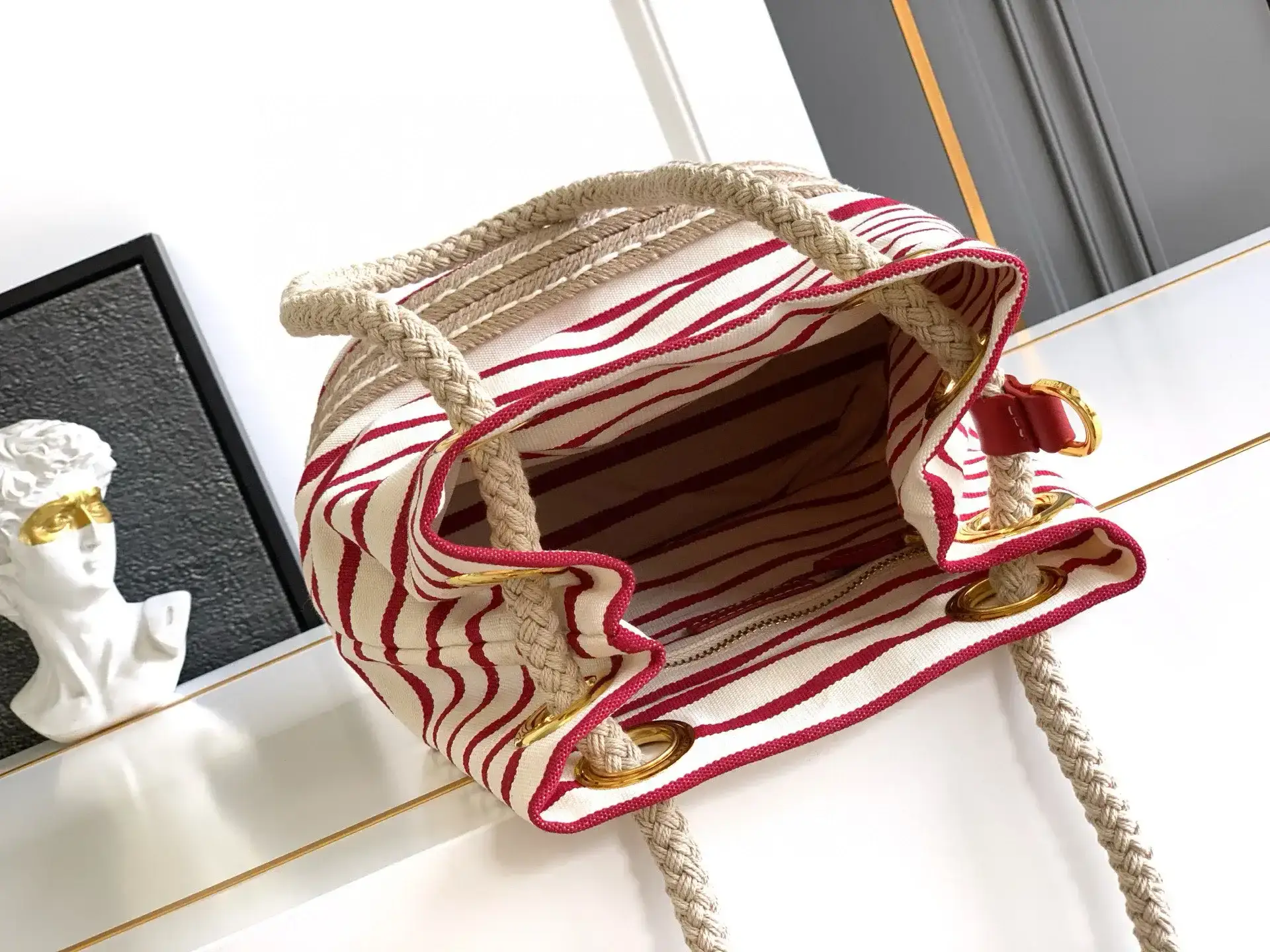Prada Straw Woven Bucket Bag product photo from LabelPicks