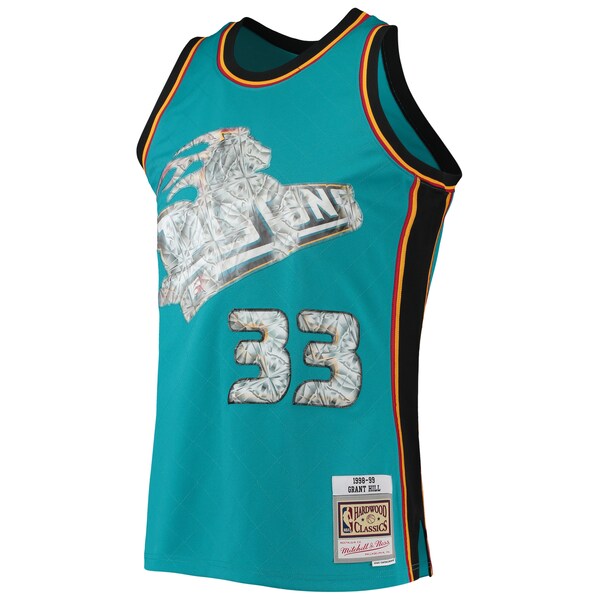 Grant Hill Detroit Pistons 1998/99 Hardwood Classics NBA 75th Anniversary Diamond Swingman Jersey - Teal