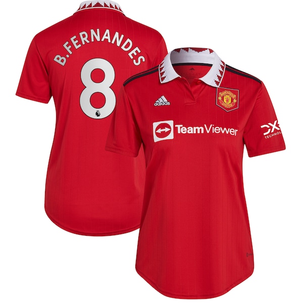 Bruno Fernandes Manchester United adidas Women's 2022/23 Home Team Replica Player Jersey - Red