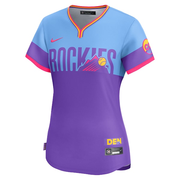 Colorado Rockies Nike Women's 2025 City Connect Limited Jersey - Purple/Light Blue