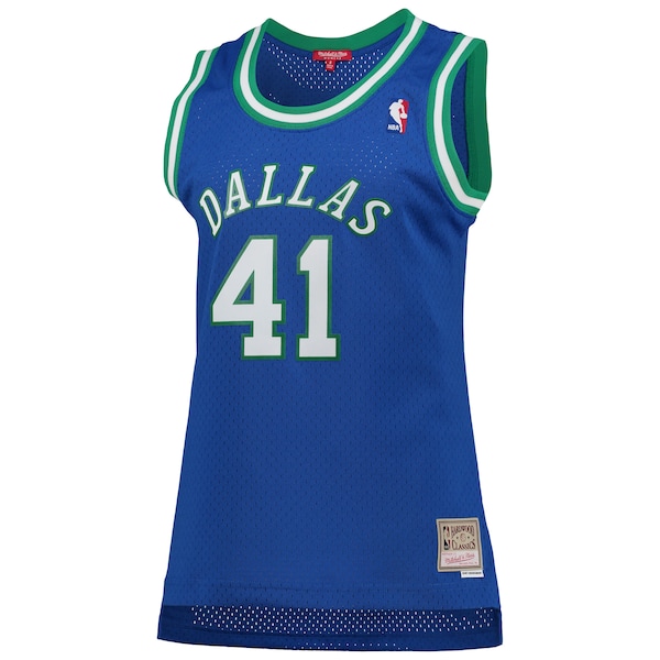 Dirk Nowitzki Dallas Mavericks Women's  Hardwood Classics Swingman Jersey - Blue