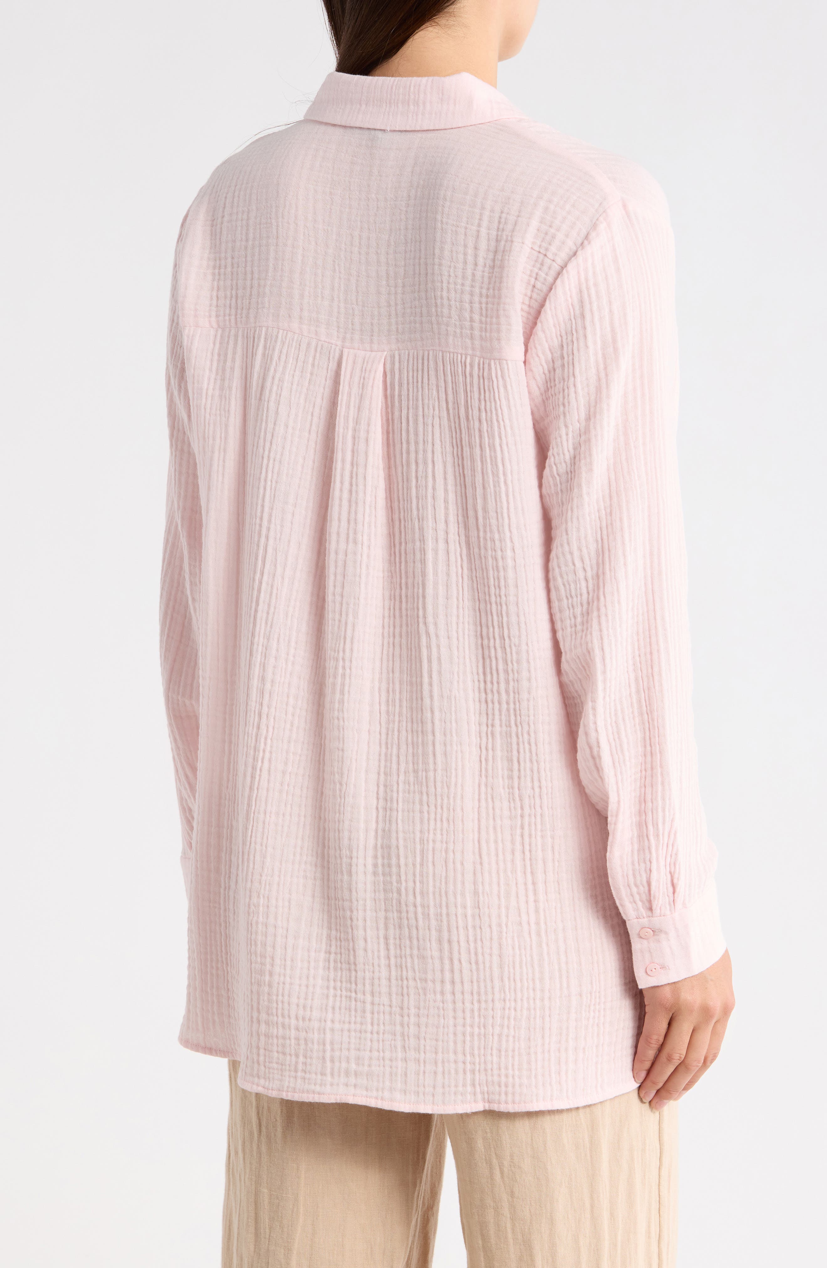Eileen Fisher Easy Classic Organic Cotton Button-Up Shirt