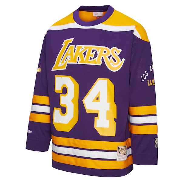Shaquille O'Neal Los Angeles Lakers  Unisex Maxxed Out Fashion Hockey Jersey - Purple