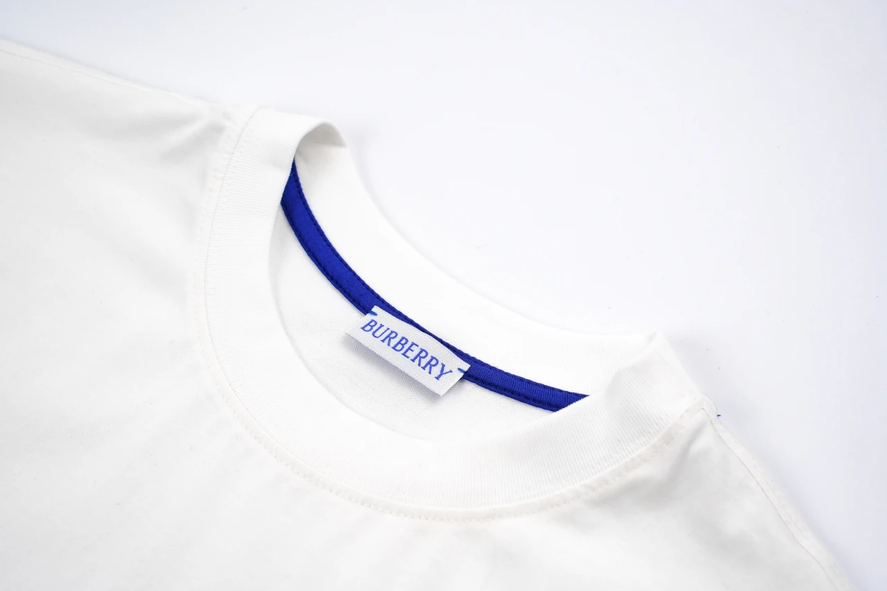 Burberry White Blue Equestrian Knight Embroidered T-Shirt product photo from LabelPicks
