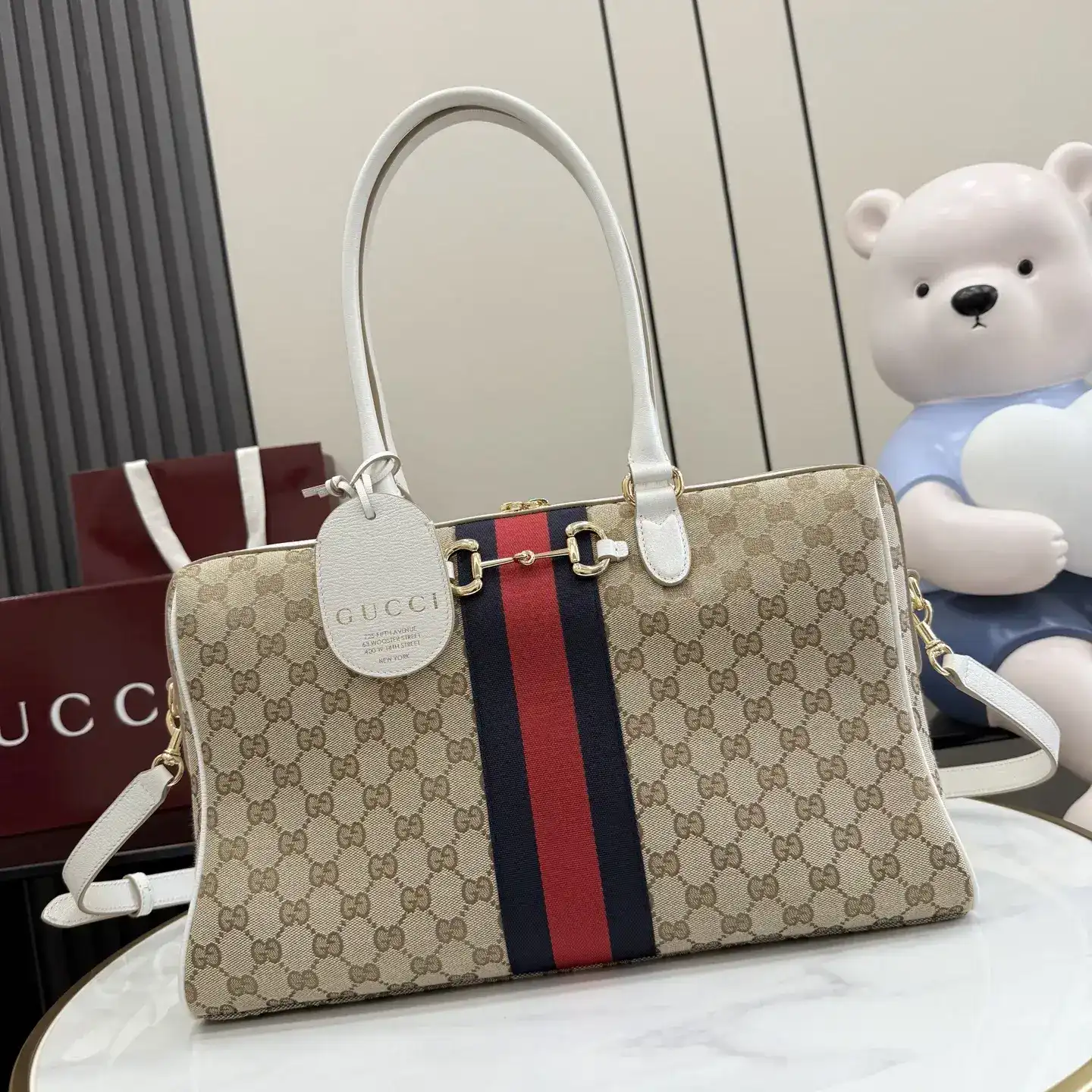 Gucci White Quilted Leather Top Handle Bag product photo from LabelPicks