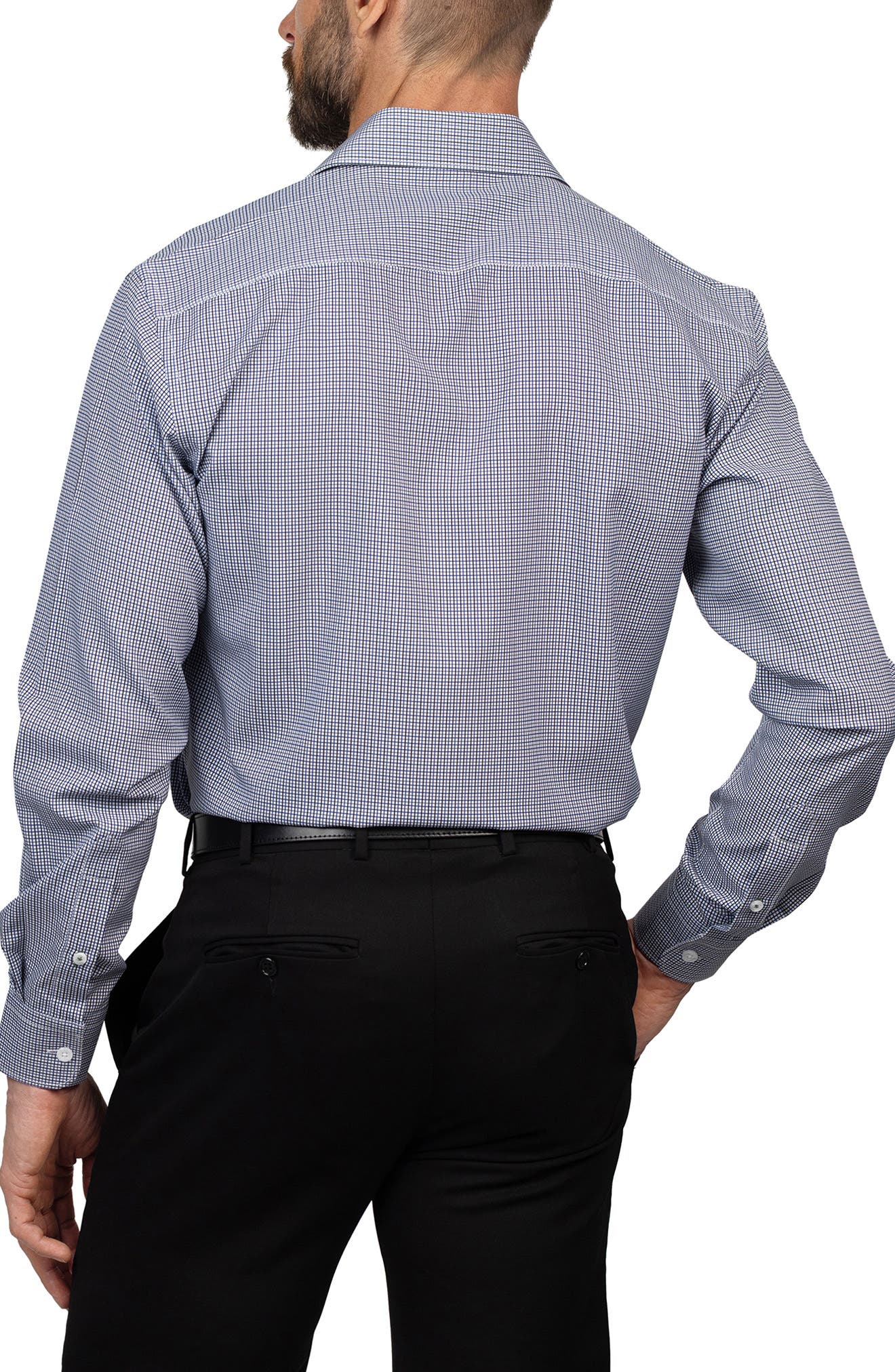 Eddie Bauer Trim Fit Check Dress Shirt