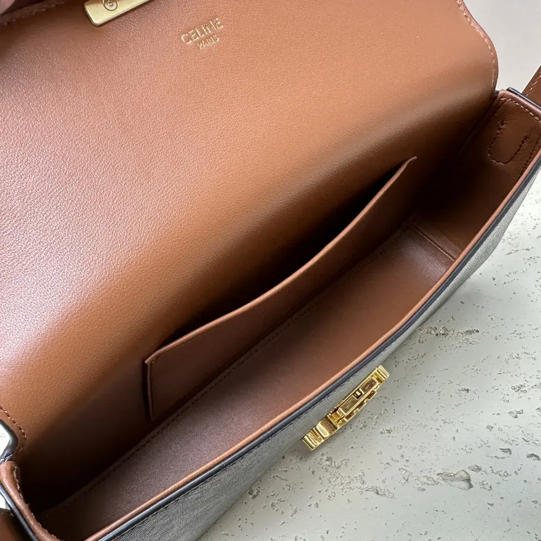 Celine Silver Triomphe Lambskin Shoulder Bag product photo from LabelPicks