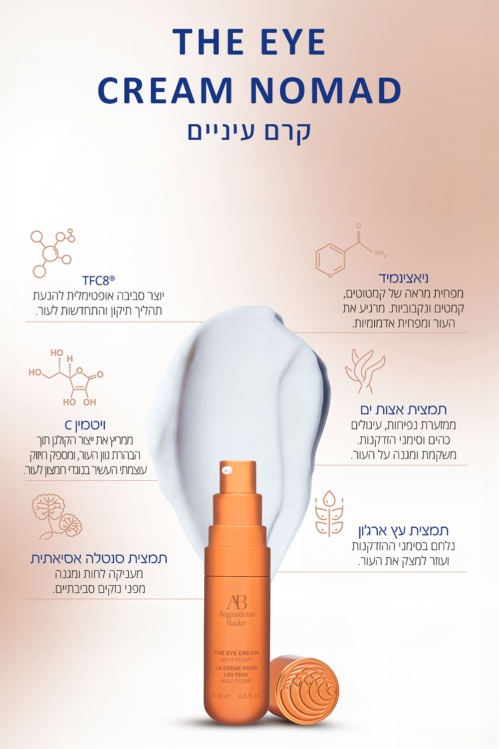 AUGUSTINUS BADER קרם עיניים עשיר 15 מל