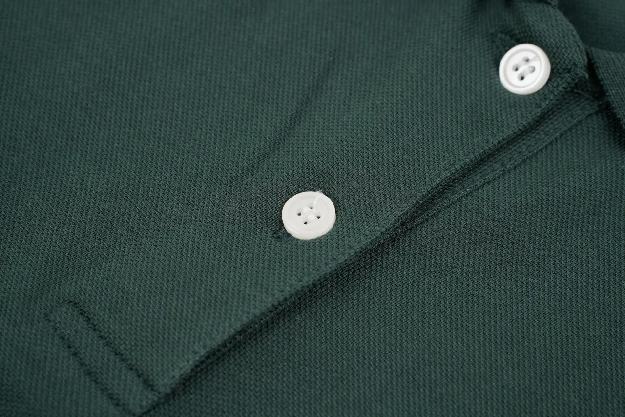 Miu Miu Dark Green Small Logo Embroidered Long Sleeve Polo Shirt product photo from LabelPicks