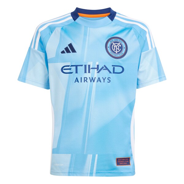New York City FC adidas Youth 2025 The Excelsior Kit Replica Custom Jersey - Light Blue