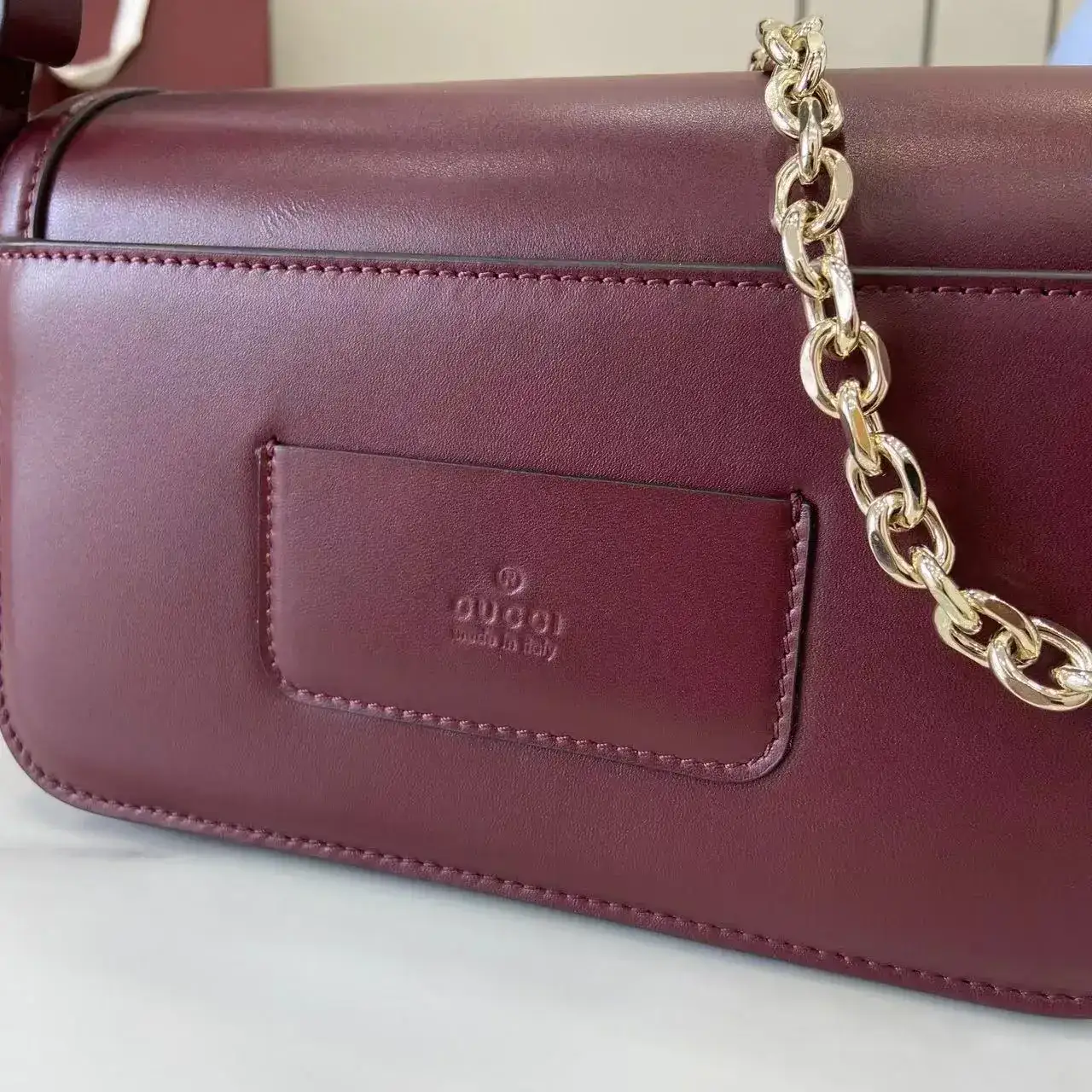 Gucci Red Smooth Leather Crossbody Bag product photo from LabelPicks