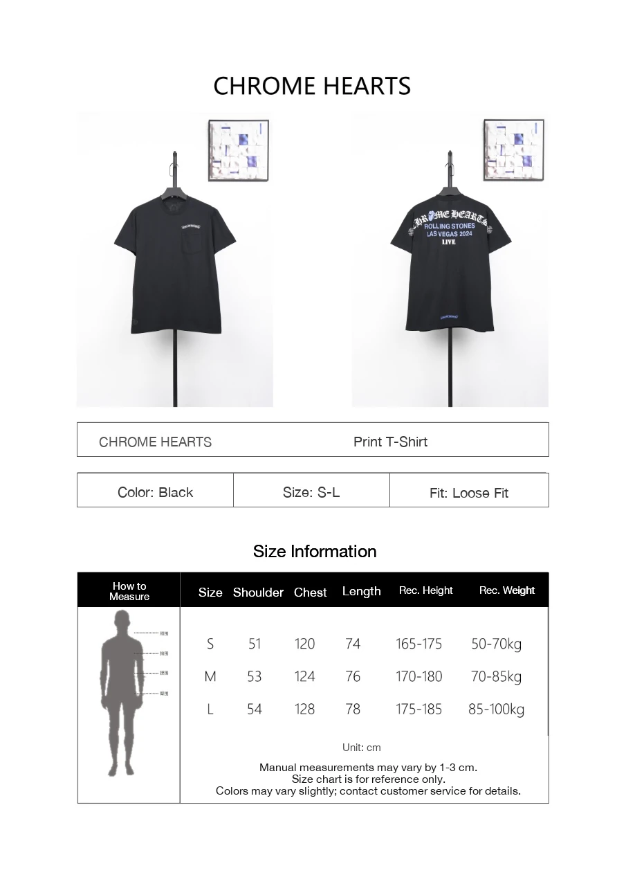 Chrome Hearts Black Las Vegas Letter Graphic T-Shirt product photo from LabelPicks