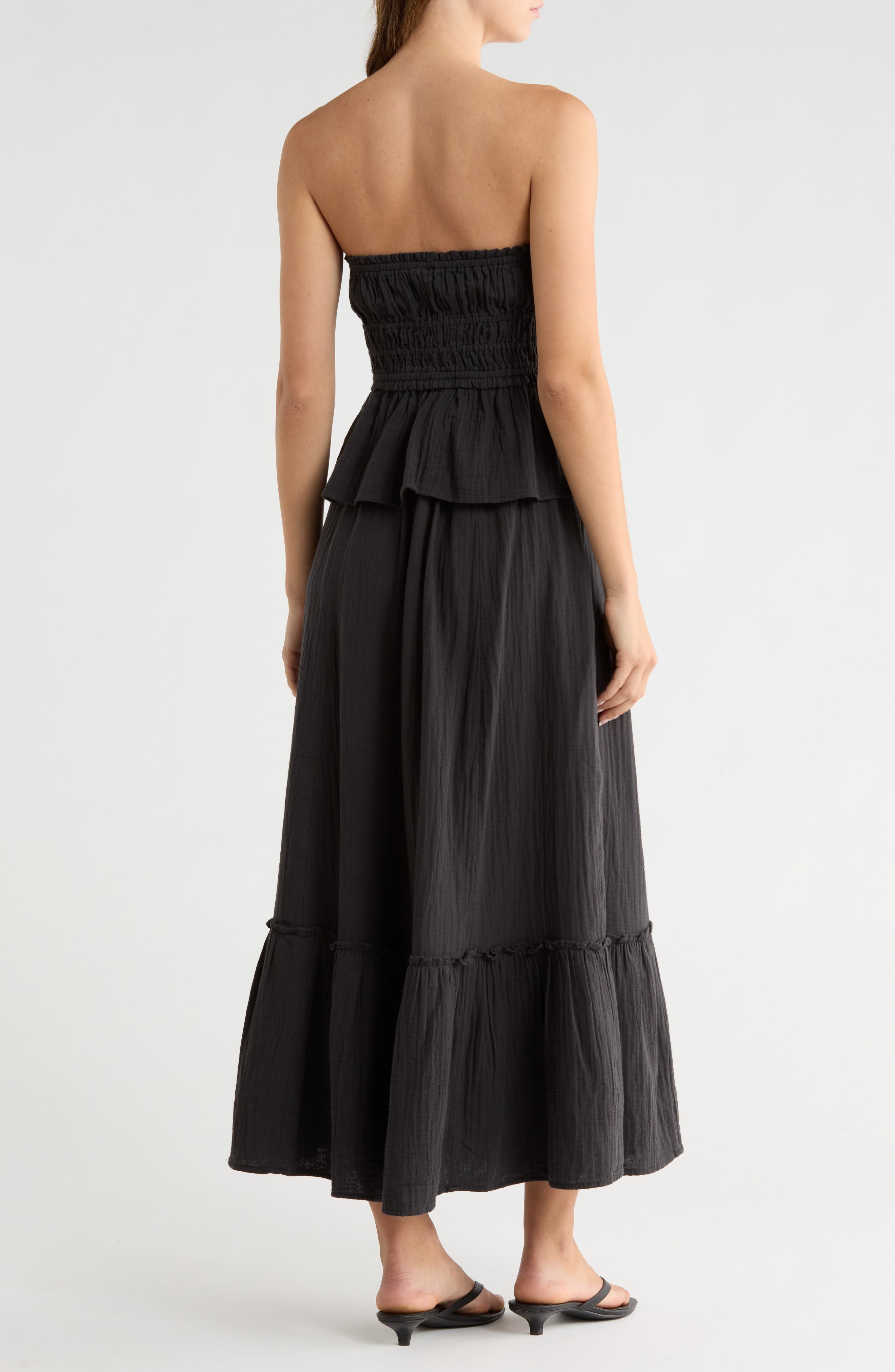 Abound Tiered Cotton Gauze Maxi Skirt