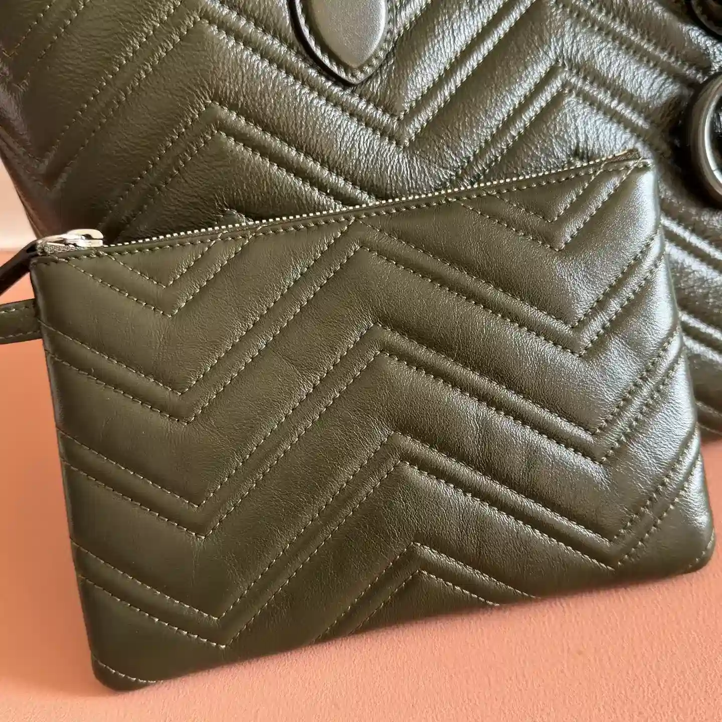 Gucci Marmont Green GG Supreme Canvas Tote Bag product photo from LabelPicks