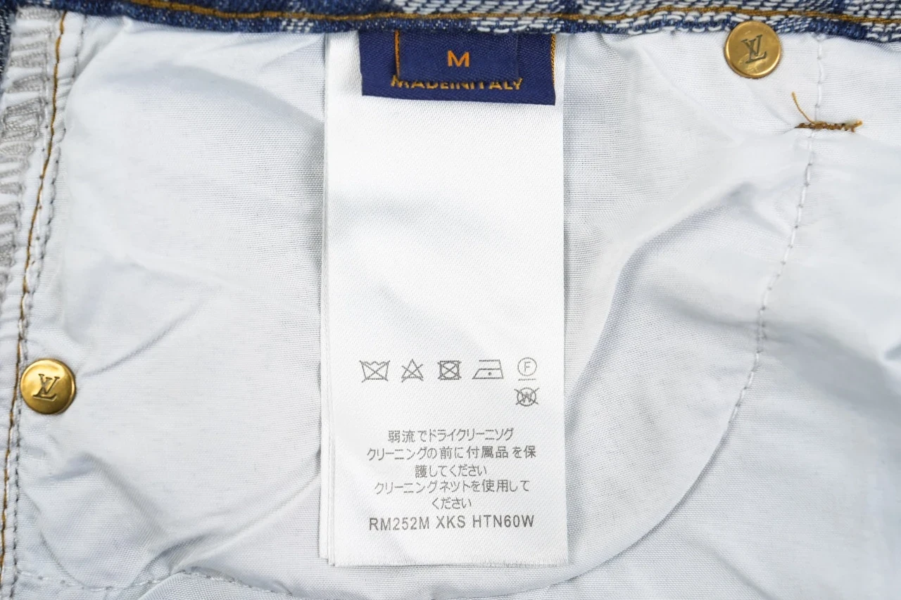 Louis Vuitton Blue Grey Camouflage Denim Pants product photo from LabelPicks