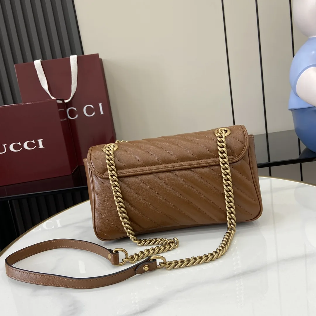 Gucci Brown Marmont GG Supreme Canvas Shoulder Bag product photo from LabelPicks