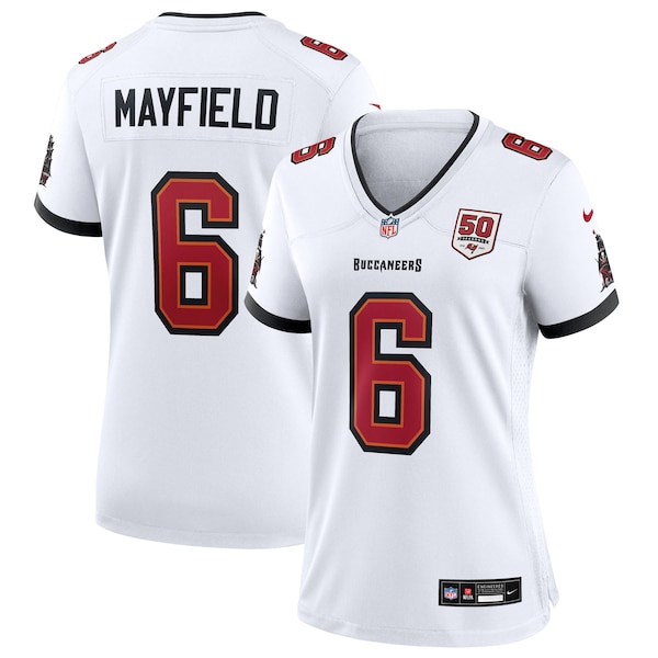 Baker Mayfield Tampa Bay Buccaneers Nike Women's 50th Season White Game Jersey - White/Red