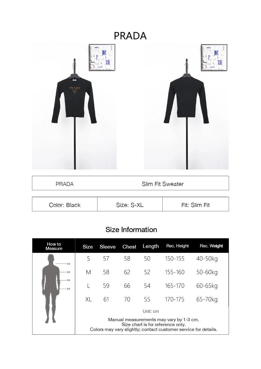 Prada Black Gold Logo Jacquard Recycled Silk Slim Knit Sweater product photo from LabelPicks