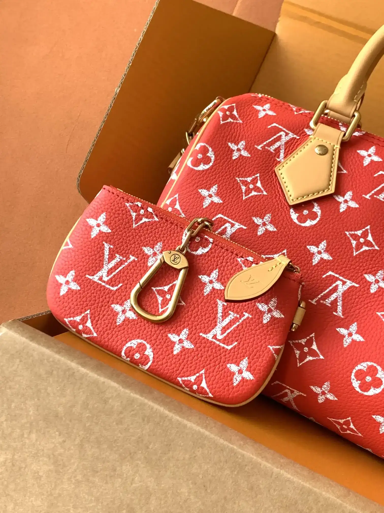 Louis Vuitton Red Calfskin Top Handle Bag product photo from LabelPicks