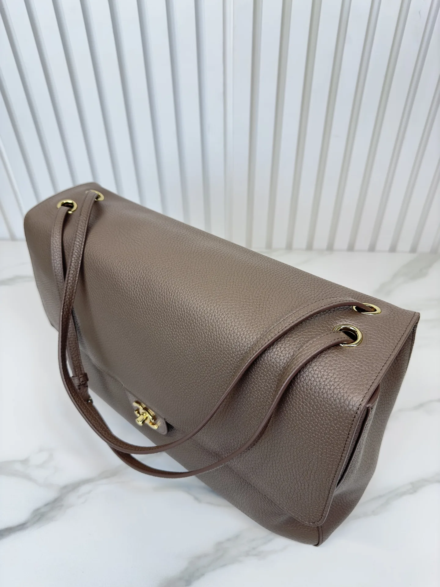 Chanel Classic Flap Brown Grained Leather Shoulder Bag product photo from LabelPicks