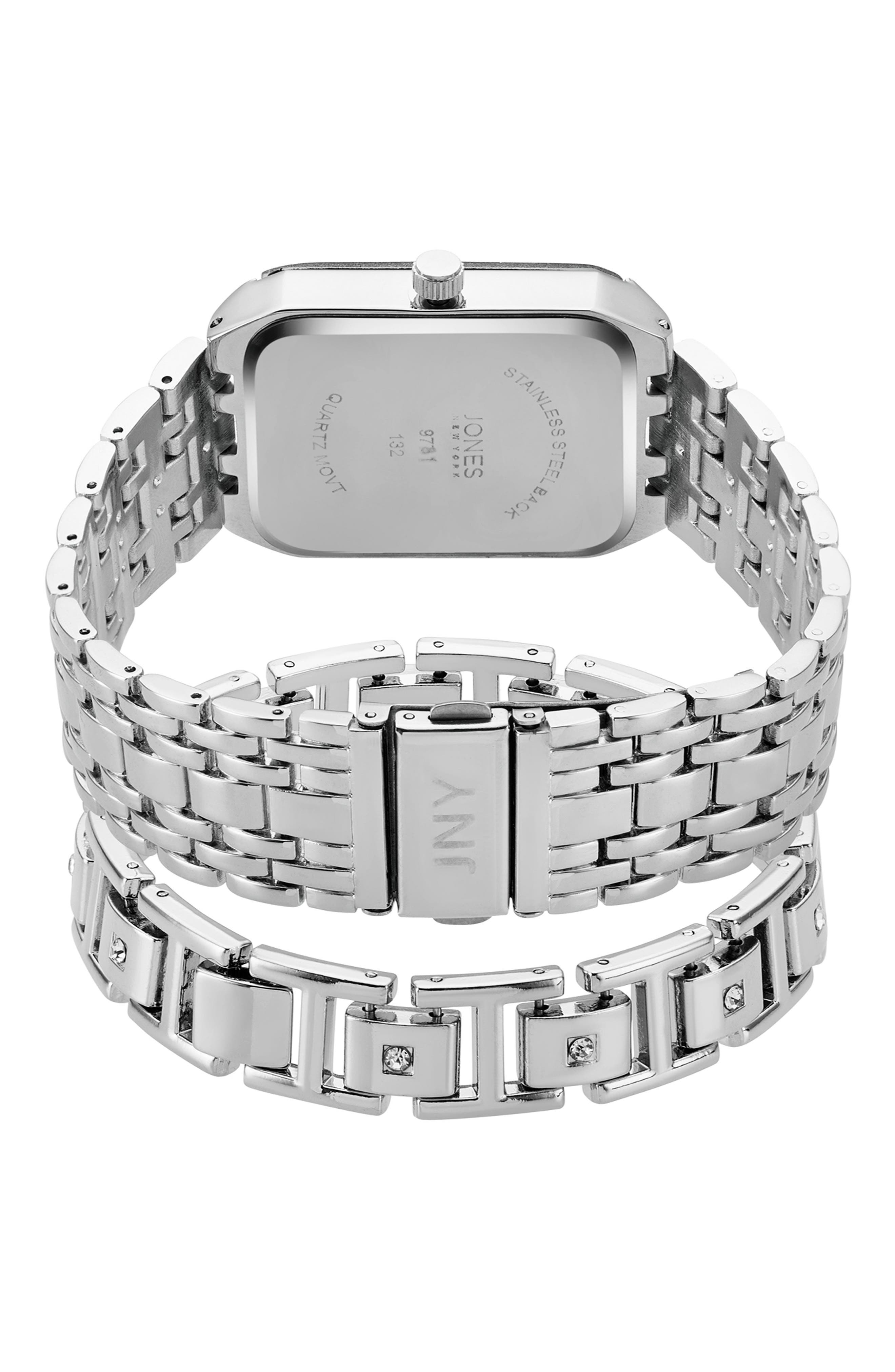 Jones New York Three-Hand Quartz Mesh Strap Watch & ID Bracelet Set