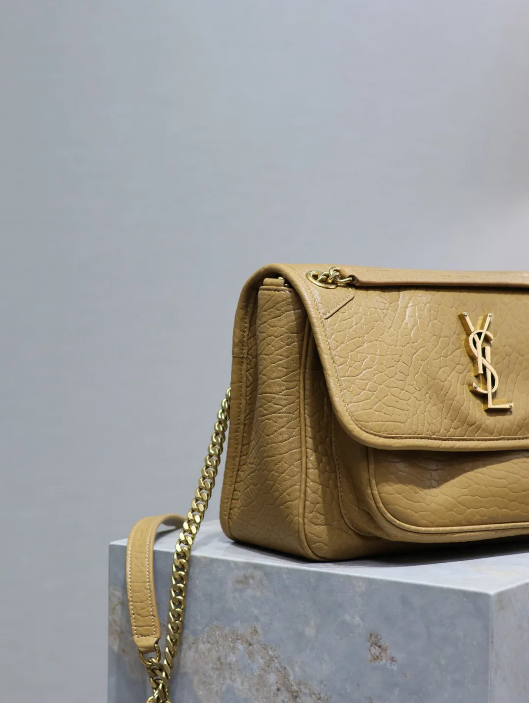 Saint Laurent Niki Yellow Lambskin Shoulder Bag product photo from LabelPicks