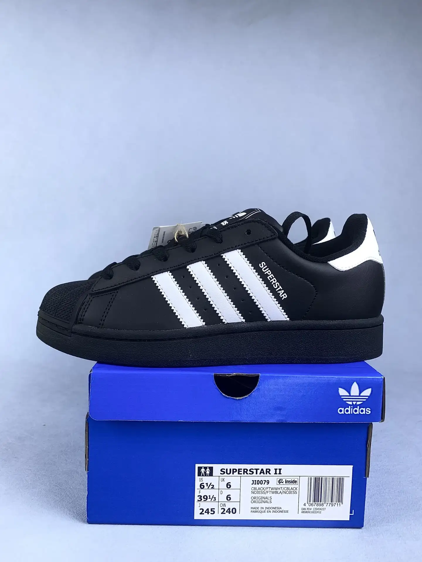 adidas Superstar II Core Black Cloud White Shoes product photo from LabelPicks