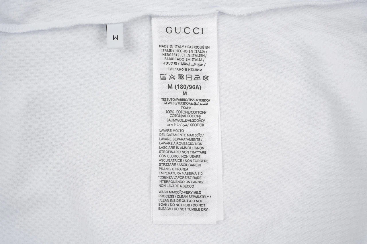 GUCCI White Pale Blue Logo Print T-Shirt product photo from LabelPicks