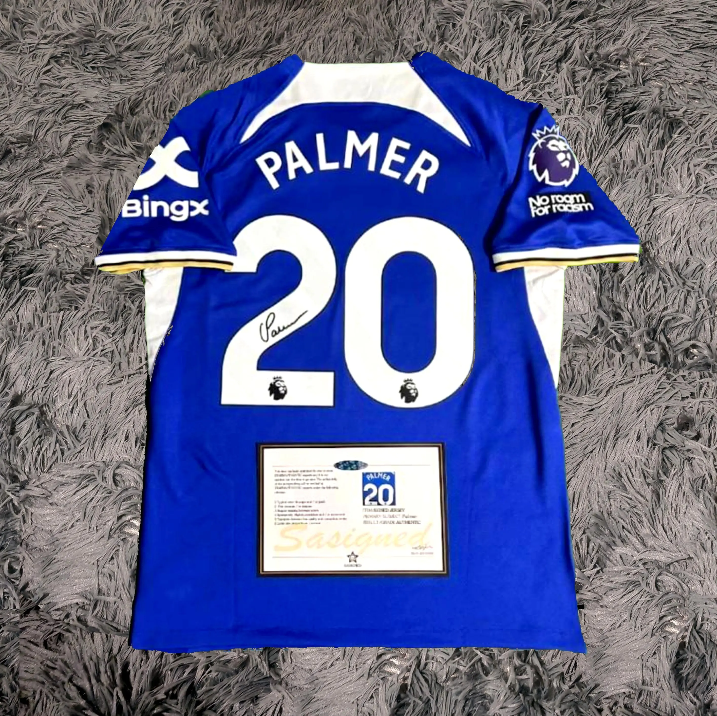 Cole Palmer SIGNED Chelsea 23/24 Debut Home Jersey Shirt - COA - 2023