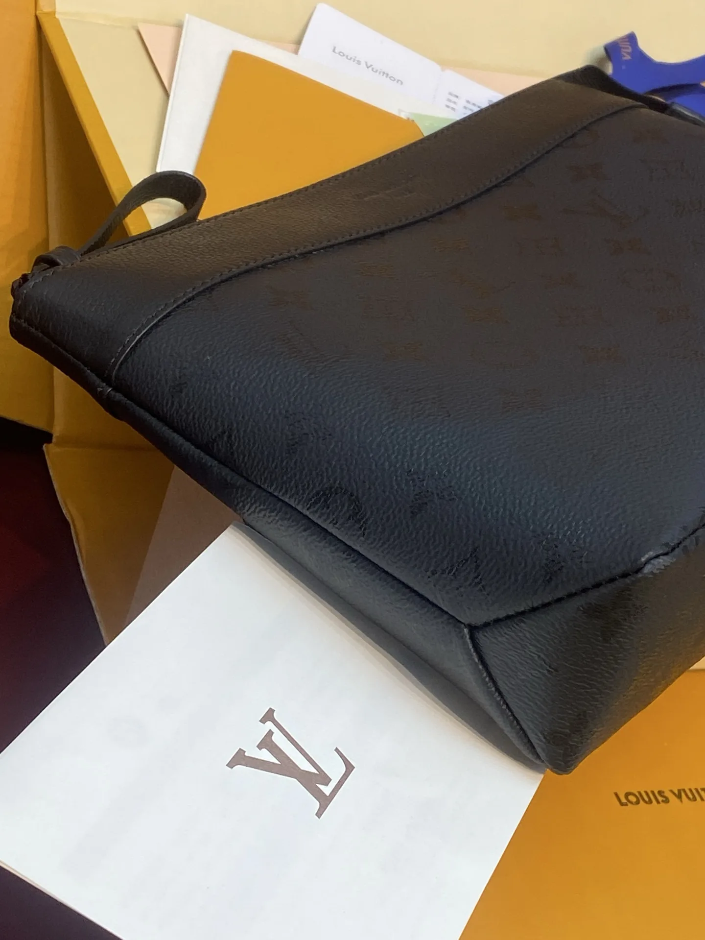 Louis Vuitton Black Pochette Canvas and Leather Clutch product photo from LabelPicks