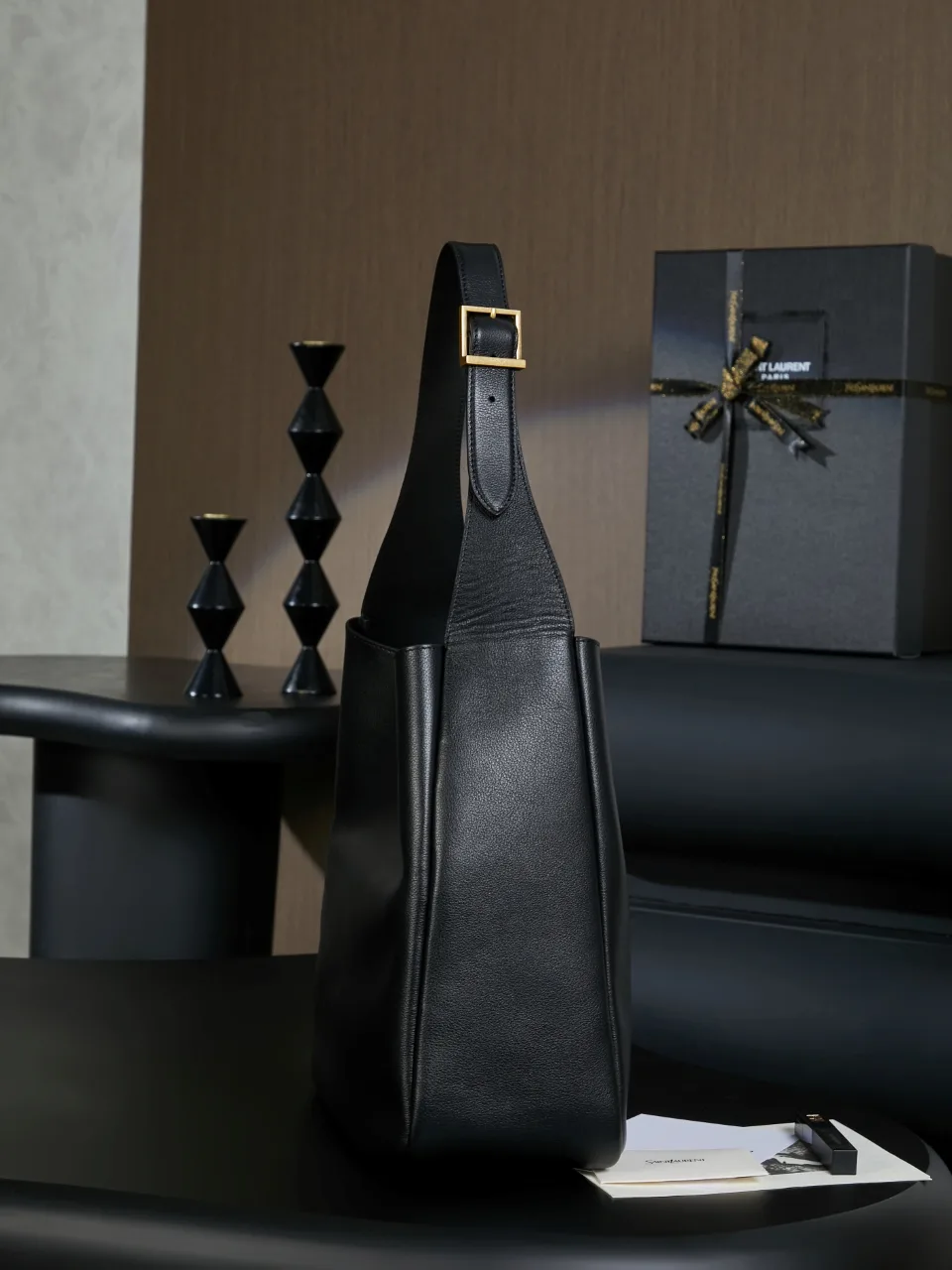 Saint Laurent Grained Leather Hobo Bag product photo from LabelPicks