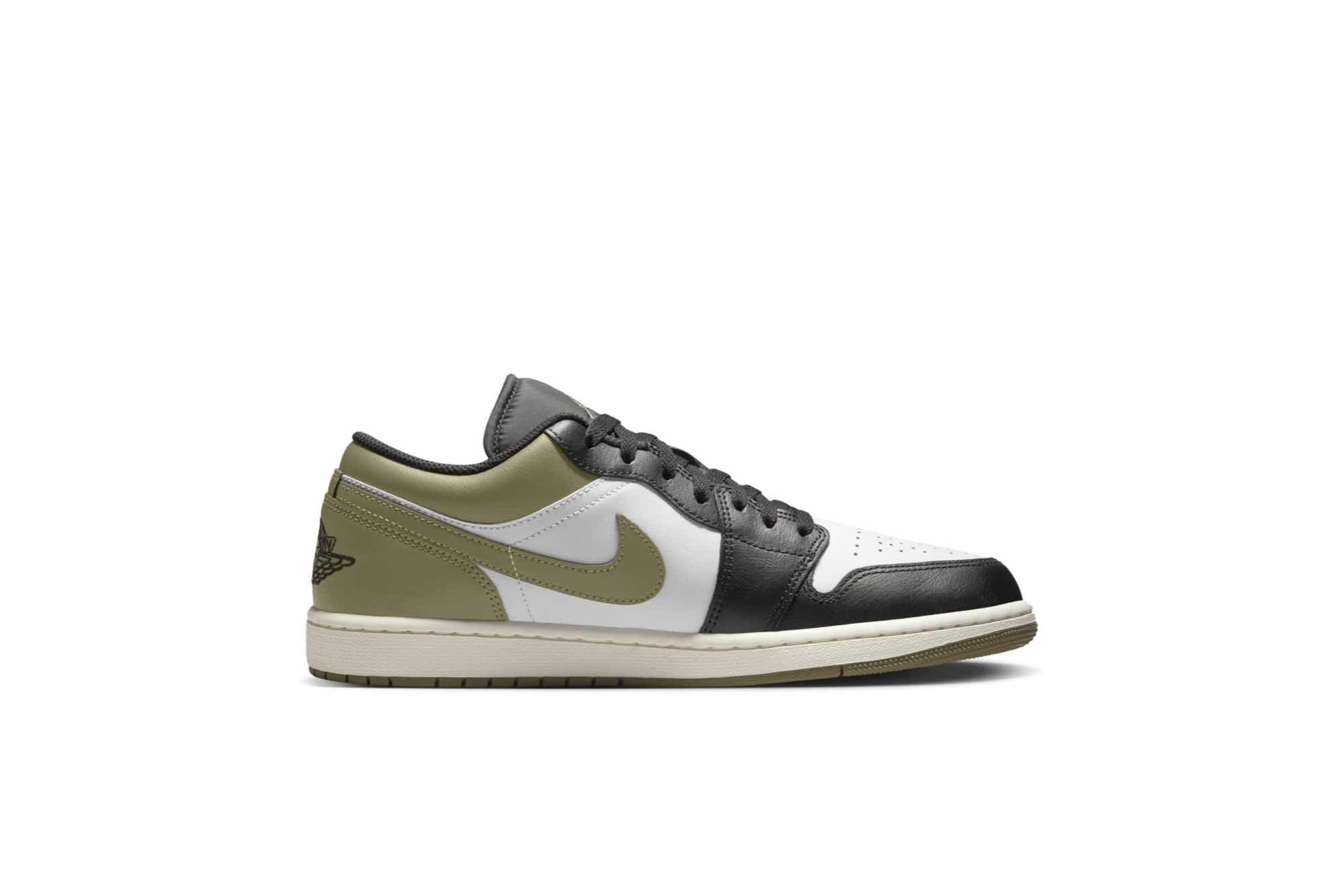 Air Jordan 1 Low ‘Black White Medium Olive’ 553558-092